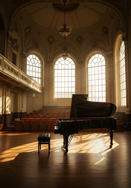 Flügel in einer Konzerthalle