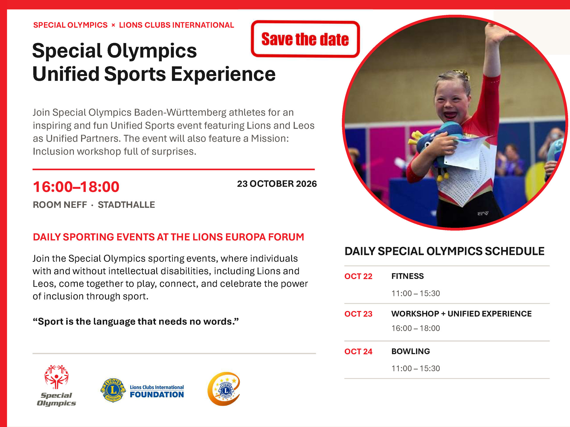 Special Olympics Unified Sports Experience