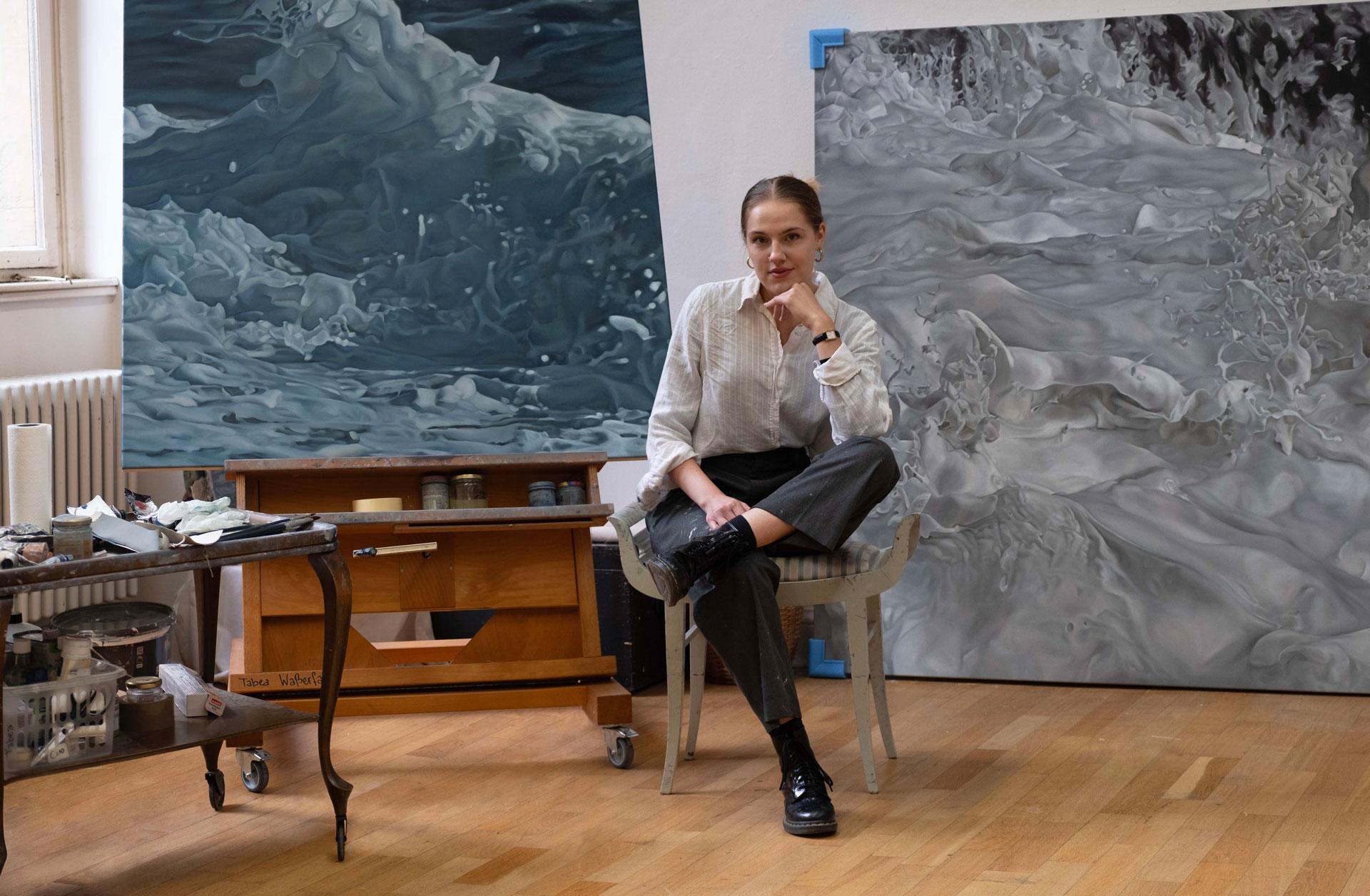 artist Tabea Wasserfall will present a selection of paintings exploring water